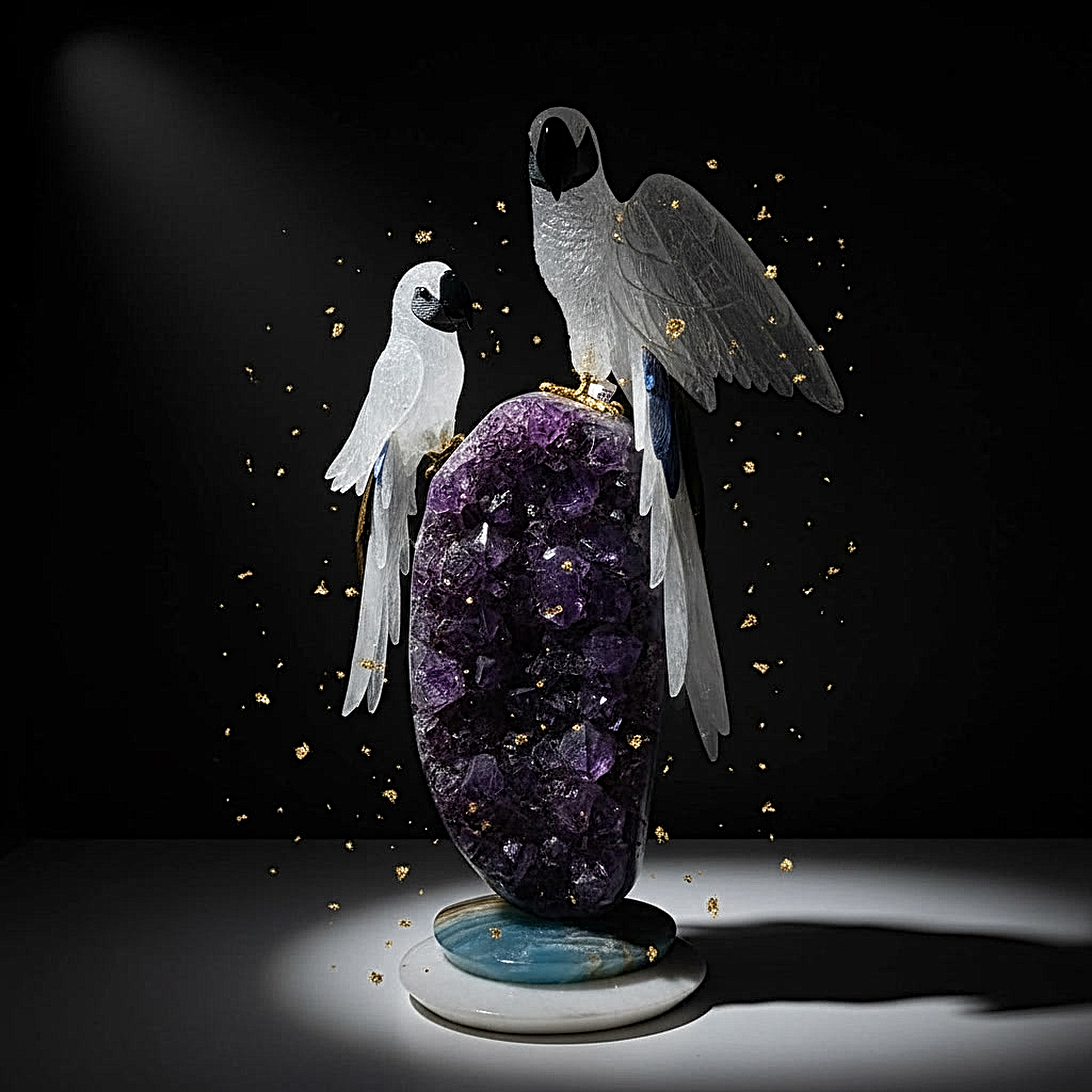 The Grace — Clear Quartz Vertical Duo