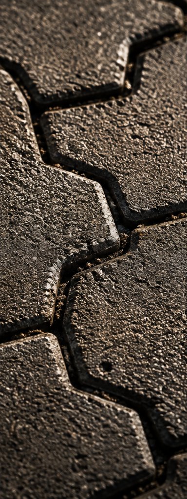 Close detail of interlocking paver joints